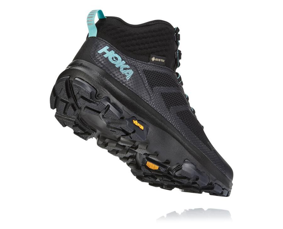 Hoka One One Hiking Boots Womens Black - Toa GORE-TEX - 37605RPXL